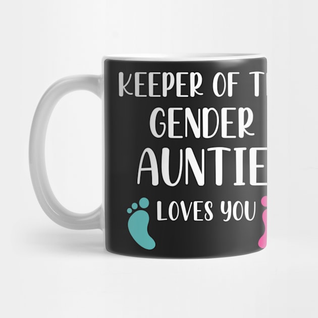 Keeper of the Gender Auntie Loves You - Cute Gender Reveal Party Idea by WassilArt